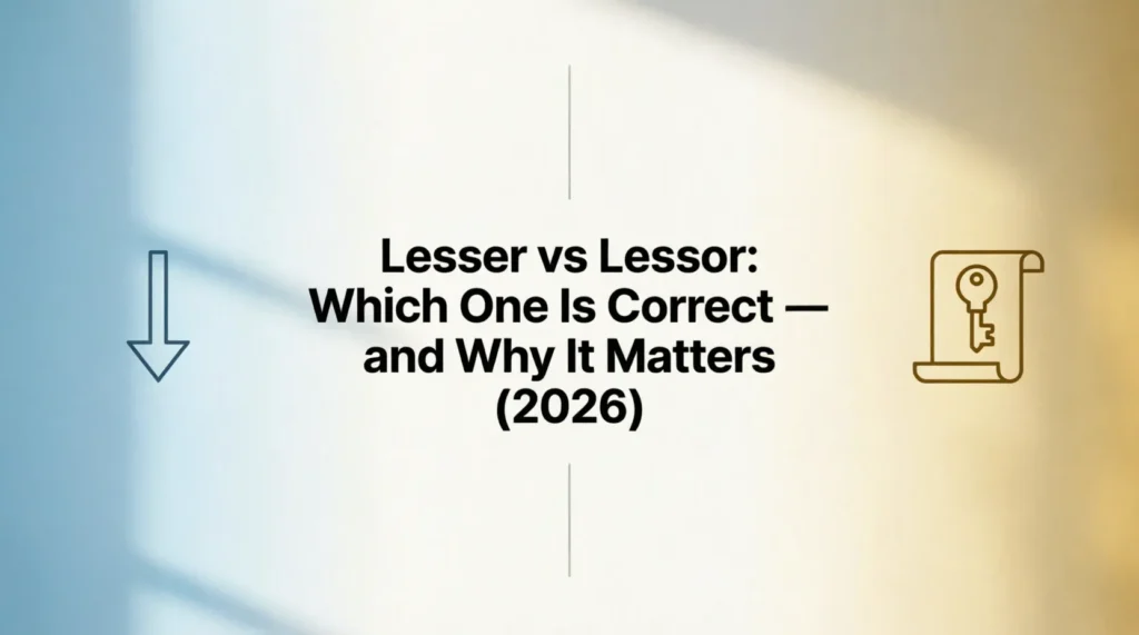 lesser vs lessor