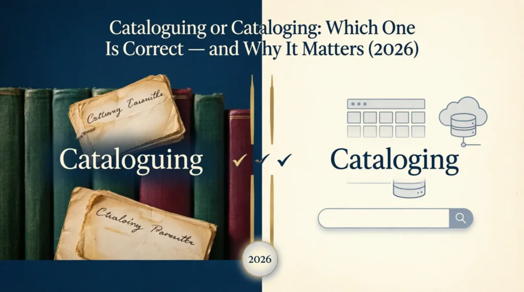 cataloguing or cataloging