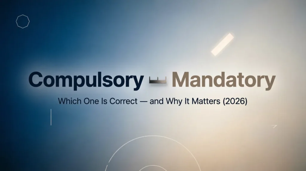 compulsory vs mandatory