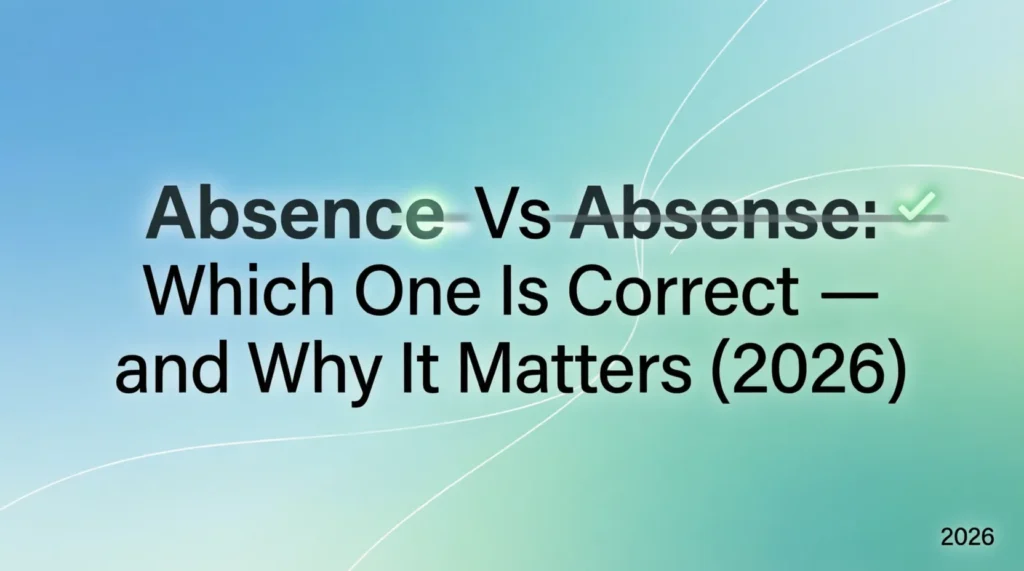 absence vs absense