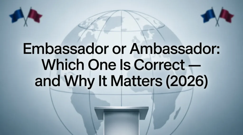 embassador or ambassador