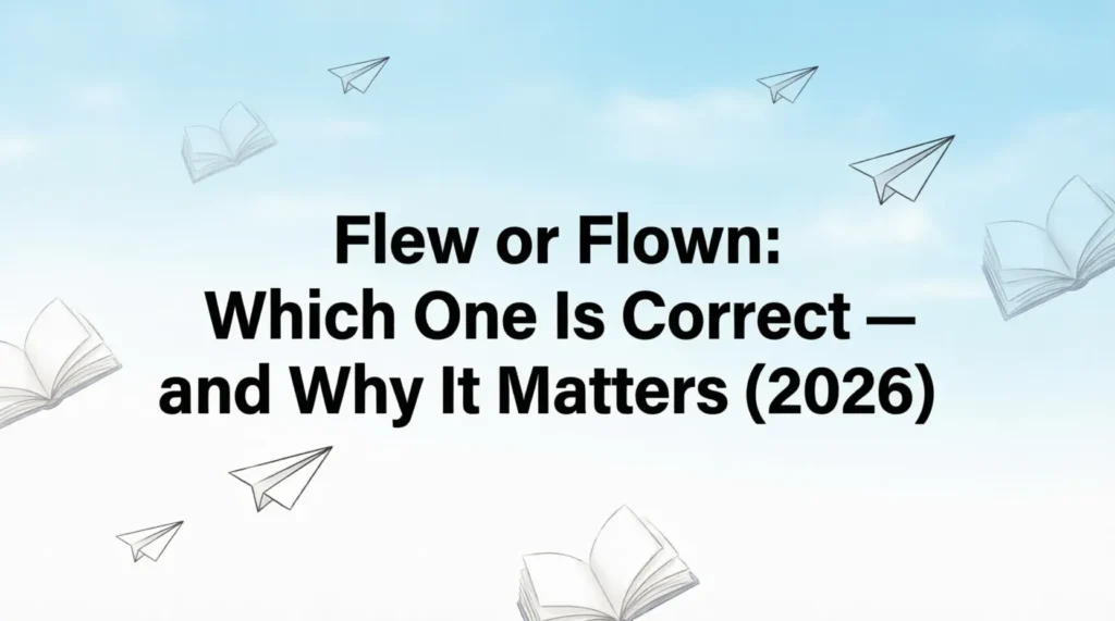 flew or flown