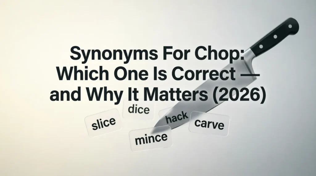 synonyms for chop