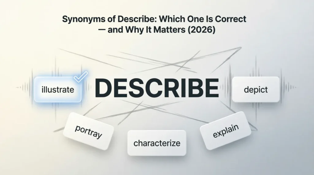 synonyms of describe