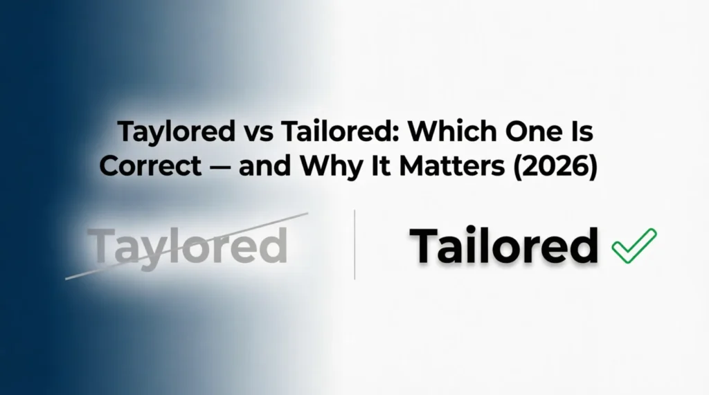 taylored vs tailored