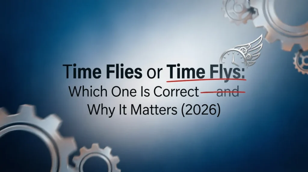 time flies or time flys