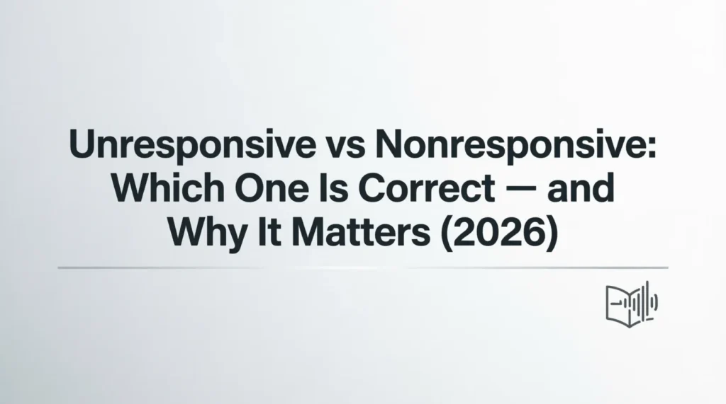 unresponsive vs nonresponsive
