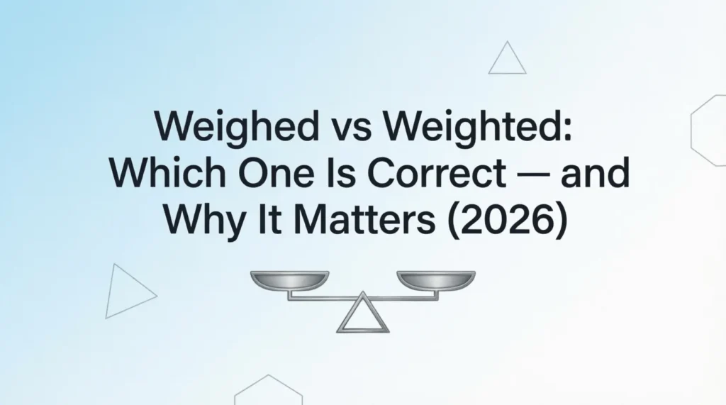 weighed vs weighted