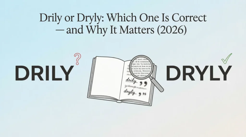 drily or dryly