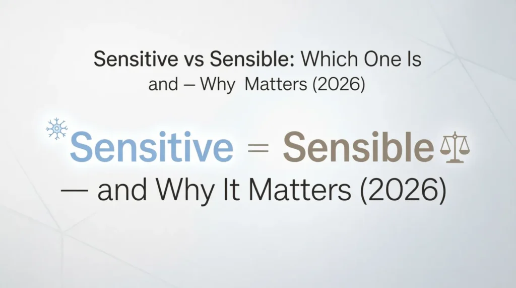 sensitive vs sensible