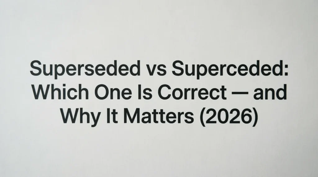 superseded vs superceded