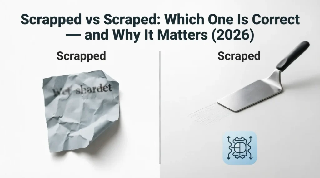 scrapped vs scraped