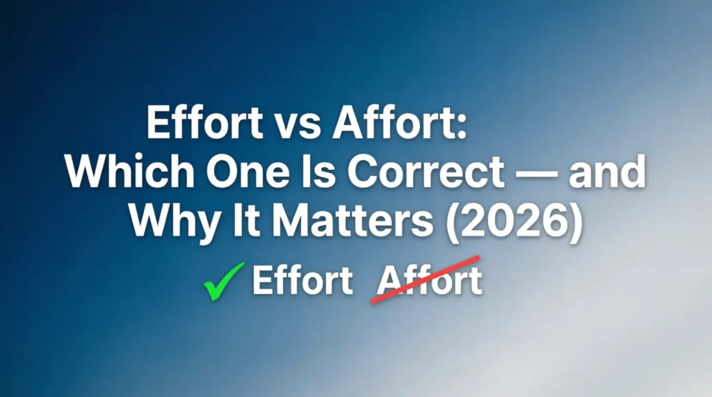 effort vs affort
