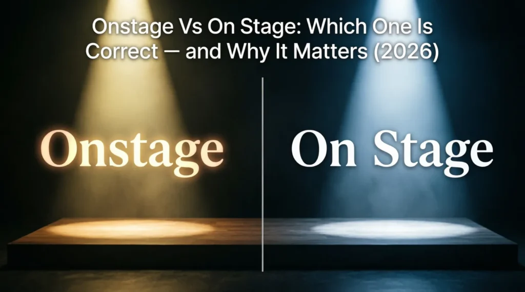 onstage vs on stage