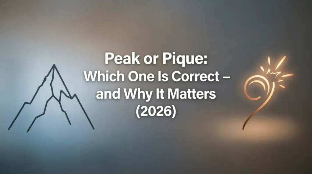 peak or pique