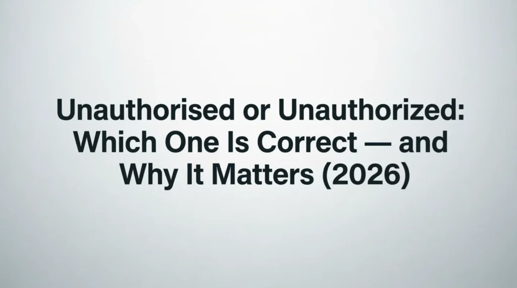 unauthorised or unauthorized
