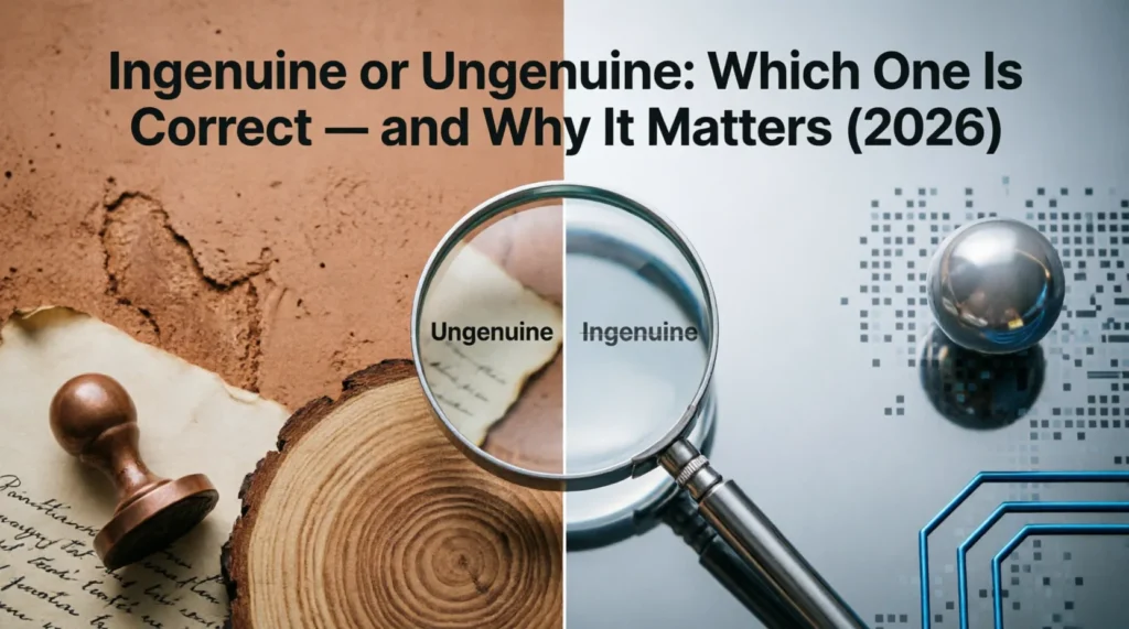 ingenuine or ungenuine
