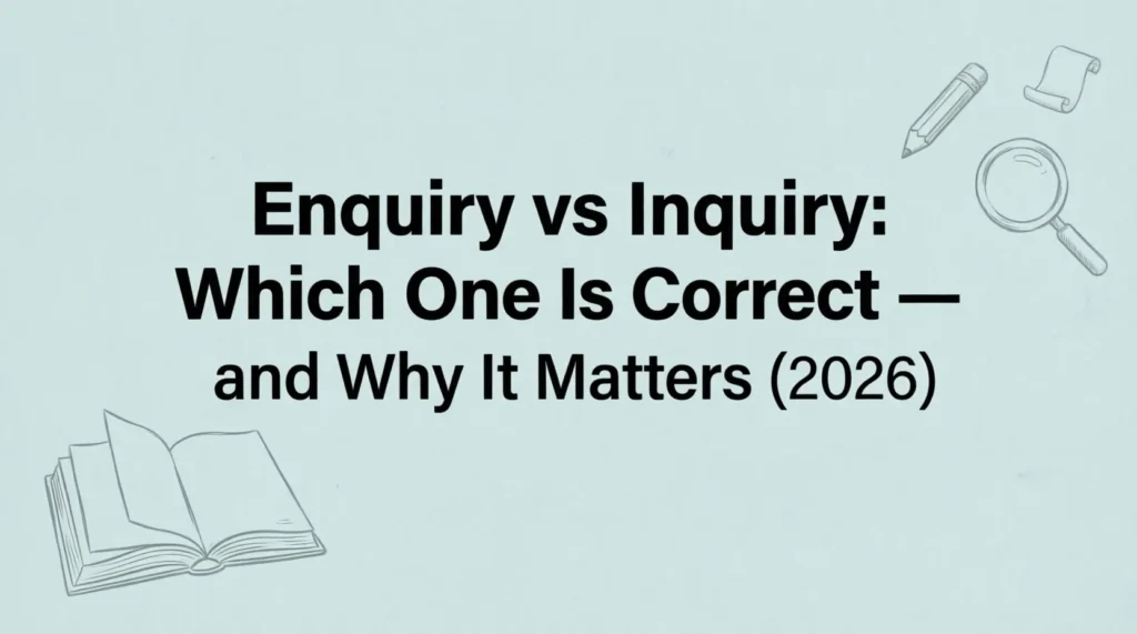 enquiry vs inquiry