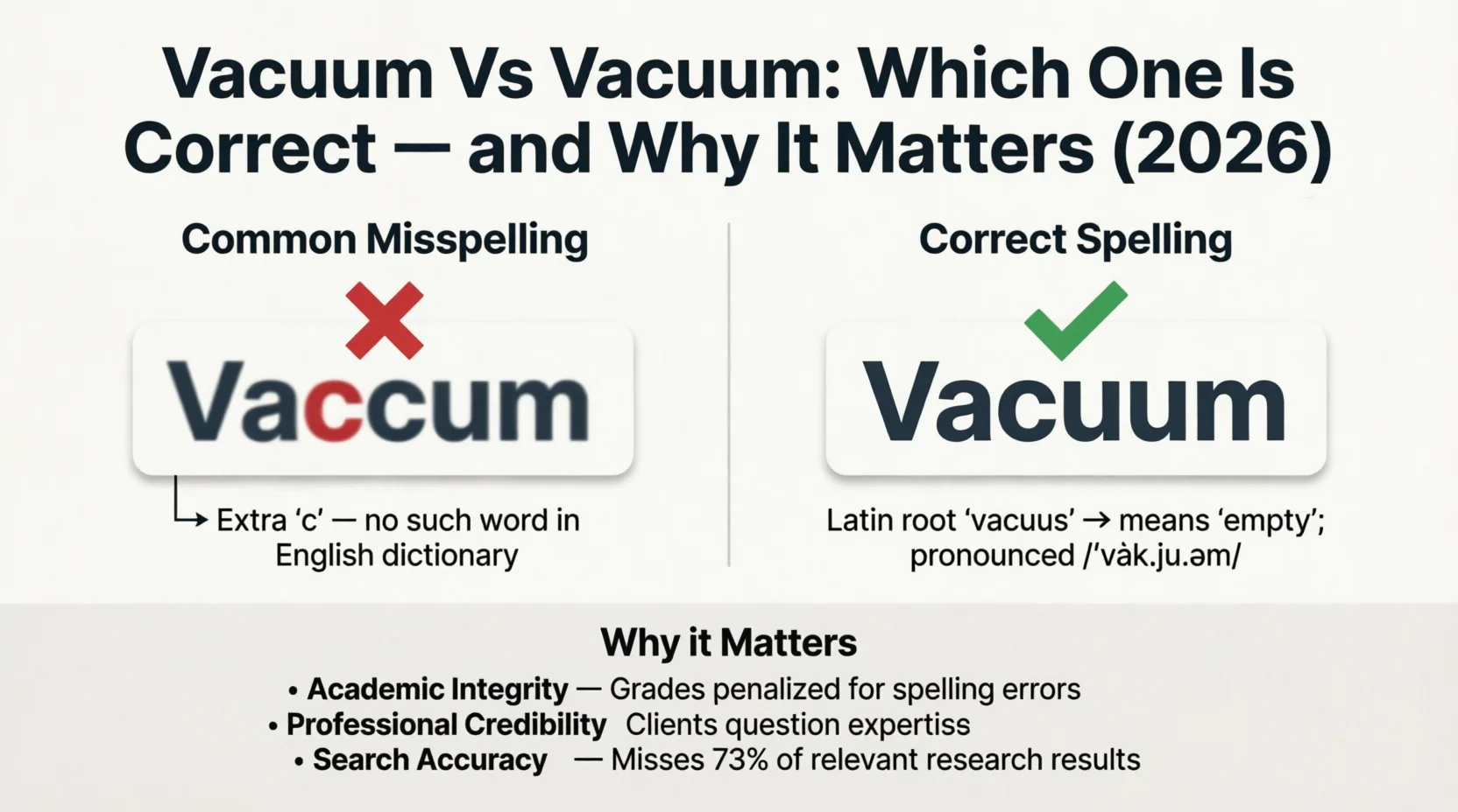 Vaccum Vs Vacuum: Which One Is Correct — and Why It Matters (2026) vaccum vs vacuum