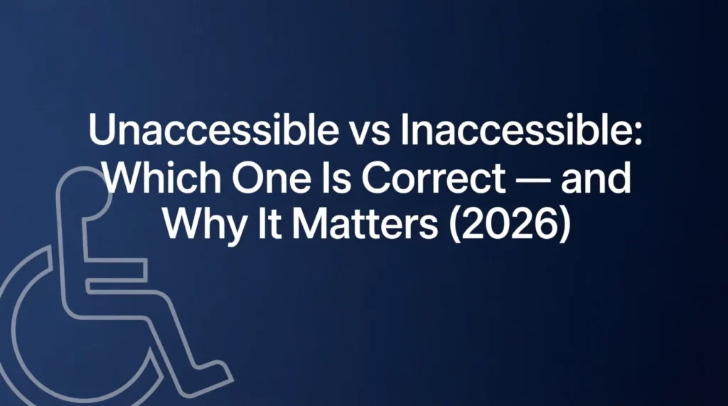unaccessible vs inaccessible