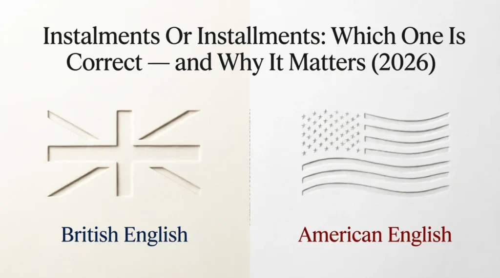 instalments or installments