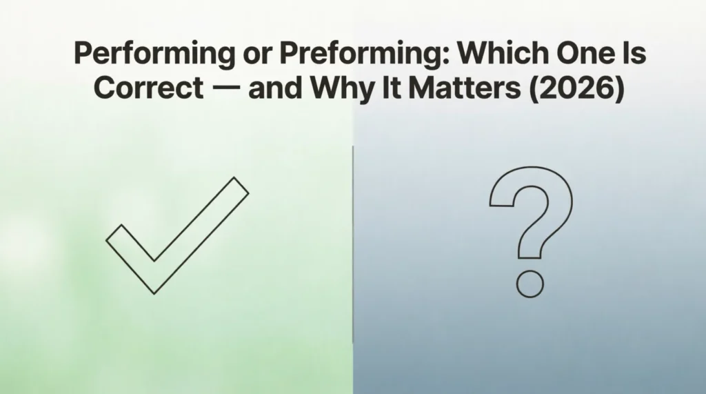 performing or preforming