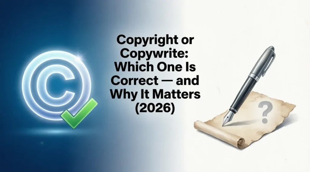 copyright or copywrite