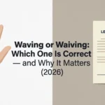 Waving or Waiving: Which One Is Correct — and Why It Matters (2026) waving or waiving