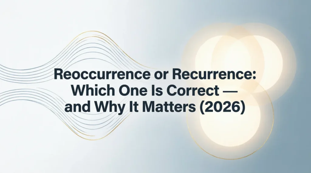reoccurrence or recurrence