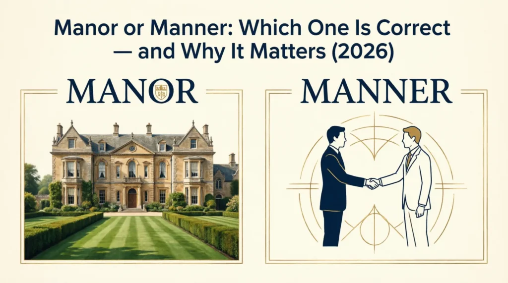 manor or manner