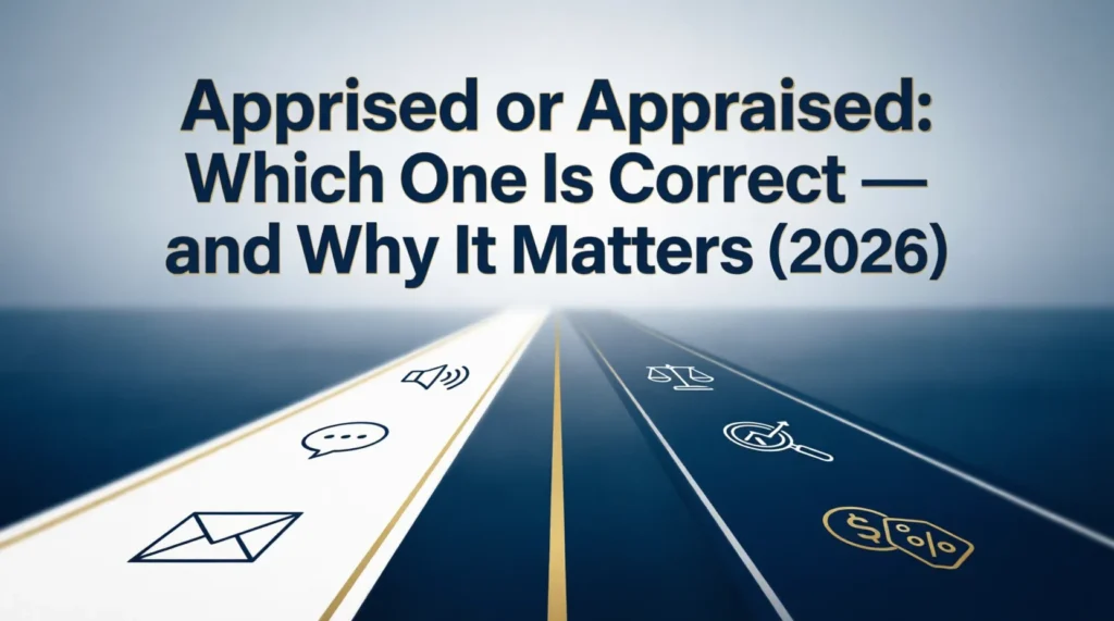 apprised or appraised