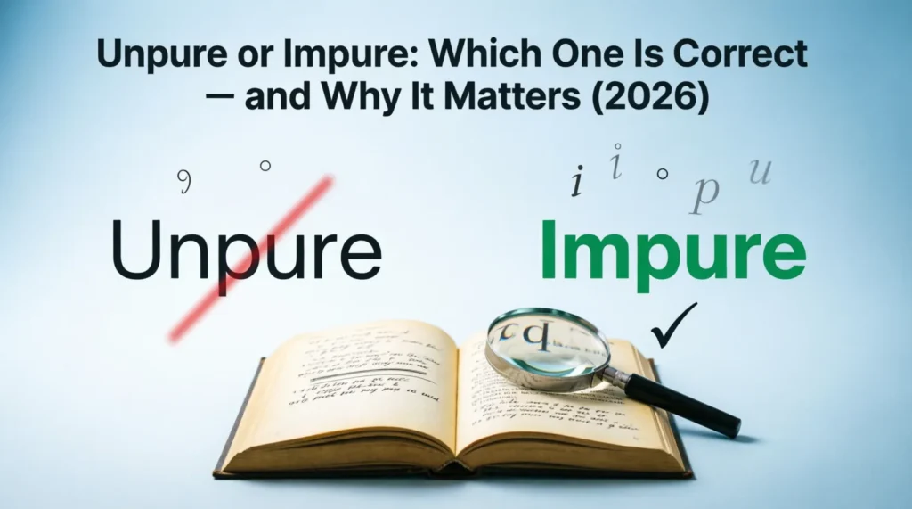 unpure or impure