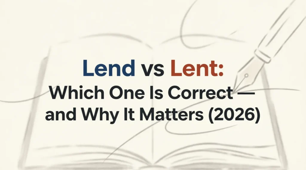 lend vs lent