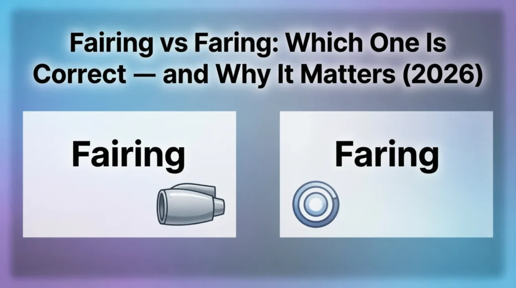 fairing vs faring