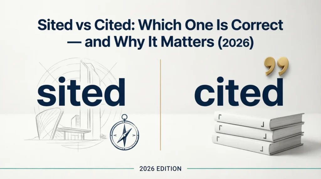sited vs cited