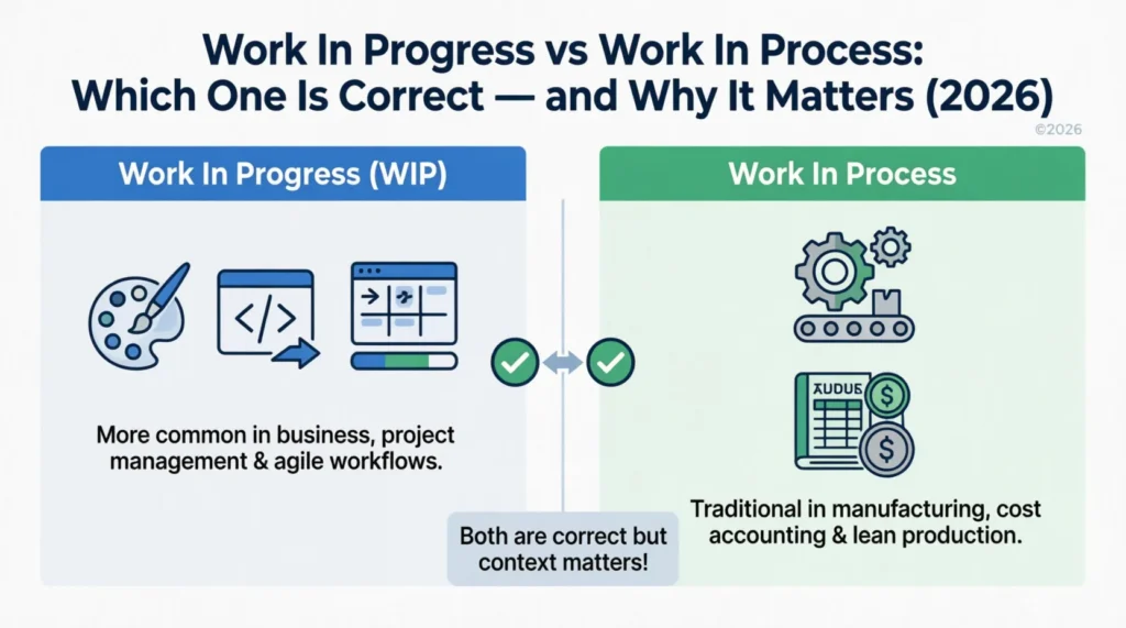 work in progress vs work in process