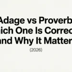 Adage vs Proverb: Which One Is Correct — and Why It Matters (2026) adage vs proverb